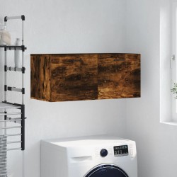 Armoire murale chêne fumé 80x36,5x35 cm bois d'ingénierie 