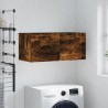 Armoire murale chêne fumé 80x36,5x35 cm bois d'ingénierie 