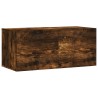 Armoire murale chêne fumé 80x36,5x35 cm bois d'ingénierie 