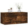 Armoire murale chêne fumé 80x36,5x35 cm bois d'ingénierie 