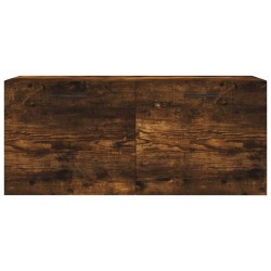 Armoire murale chêne fumé 80x36,5x35 cm bois d'ingénierie 
