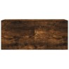 Armoire murale chêne fumé 80x36,5x35 cm bois d'ingénierie 