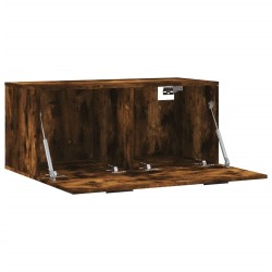 Armoire murale chêne fumé 80x36,5x35 cm bois d'ingénierie 