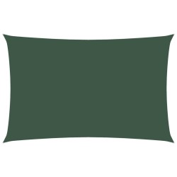 Voile de parasol tissu oxford rectangulaire 2,5x5 m vert foncé 