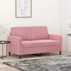 Canapé à 2 places Rose 120 cm Velours 