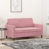 Canapé à 2 places Rose 120 cm Velours 