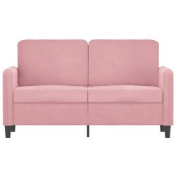 Canapé à 2 places Rose 120 cm Velours 