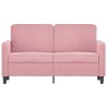 Canapé à 2 places Rose 120 cm Velours 