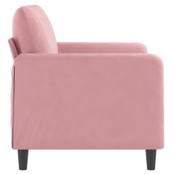Canapé à 2 places Rose 120 cm Velours 
