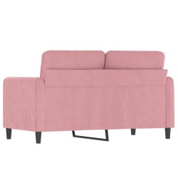 Canapé à 2 places Rose 120 cm Velours 