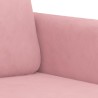 Canapé à 2 places Rose 120 cm Velours 