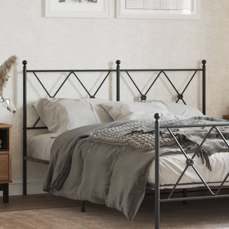Tête de lit métal noir 140 cm Tête de lit métal noir 140 cm