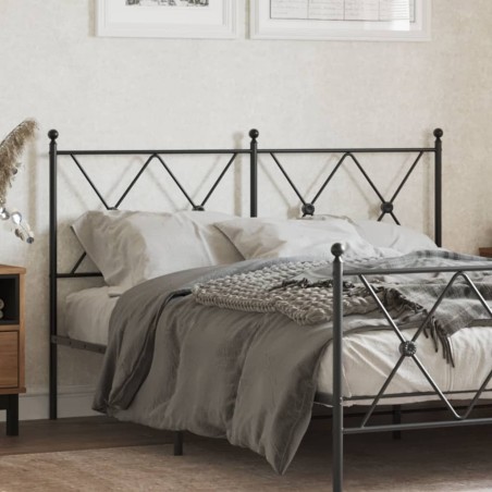 Tête de lit métal noir 140 cm 
