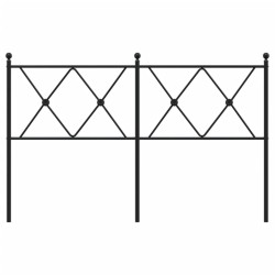 Tête de lit métal noir 140 cm 