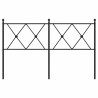 Tête de lit métal noir 140 cm 