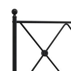 Tête de lit métal noir 140 cm 