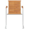 Chaises de jardin avec coussins lot de 2 Acacia solide et acier 