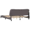 Cadre de lit sans matelas gris 180x200 cm similicuir 