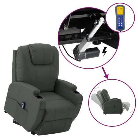 Fauteuil Gris Similicuir 