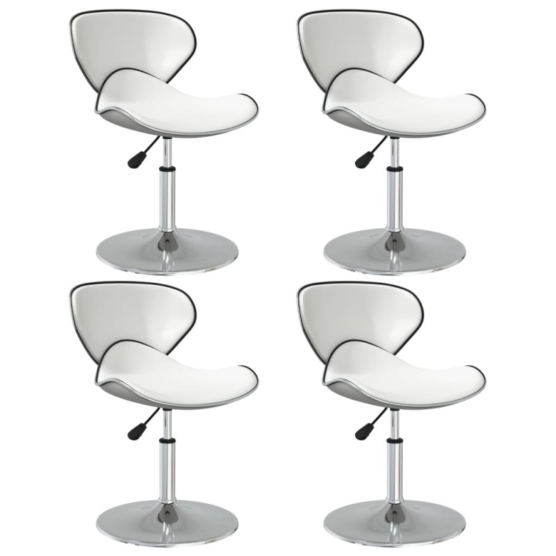 Chaises à manger lot de 4 blanc similicuir Chaises à manger lot de 4 blanc similicuir