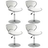 Chaises à manger lot de 4 blanc similicuir 