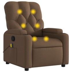 Fauteuil de massage inclinable Marron Tissu 