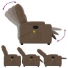 Fauteuil de massage inclinable Marron Tissu 