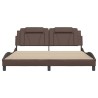 Cadre de lit avec LED sans matelas marron 180x200 cm 