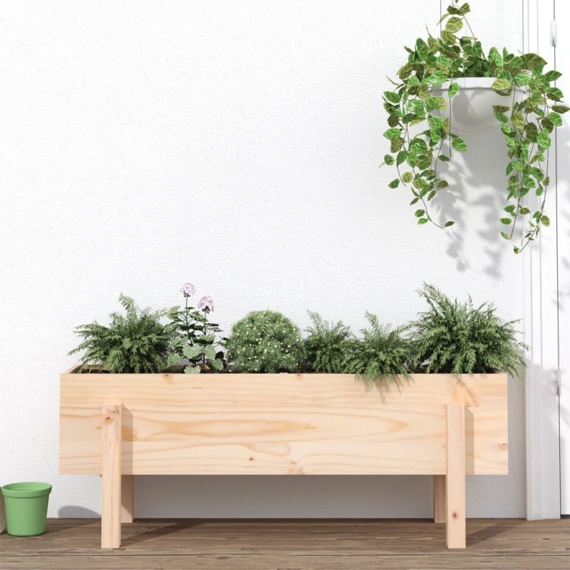 Lit surélevé de jardin 101x30x38 cm bois de pin massif Lit surélevé de jardin 101x30x38 cm bois de pin massif