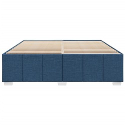 Cadre de lit sans matelas bleu 180x200 cm tissu 