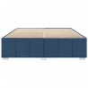 Cadre de lit sans matelas bleu 180x200 cm tissu 