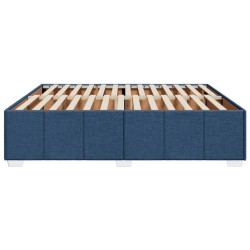 Cadre de lit sans matelas bleu 180x200 cm tissu 