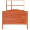 Lit bibliothèque sans matelas cire marron 100x200 cm pin massif 