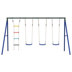 Ensemble de balançoire d'extérieur avec balançoires et échelle 