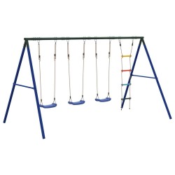 Ensemble de balançoire d'extérieur avec balançoires et échelle 