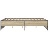 Cadre de lit sans matelas chêne sonoma 140x190 cm 