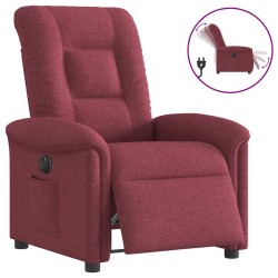 Fauteuil inclinable électrique Rouge bordeaux Tissu 