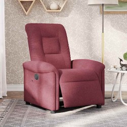 Fauteuil inclinable électrique Rouge bordeaux Tissu 