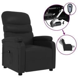 Fauteuil inclinable électrique Noir Similicuir 