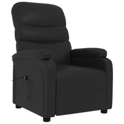 Fauteuil inclinable électrique Noir Similicuir 