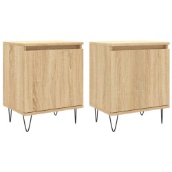 Tables de chevet 2pcs chêne sonoma 40x30x50cm bois d'ingénierie 