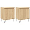 Tables de chevet 2pcs chêne sonoma 40x30x50cm bois d'ingénierie 