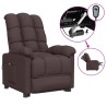 Fauteuil inclinable électrique Marron foncé Tissu 