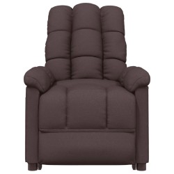 Fauteuil inclinable électrique Marron foncé Tissu 