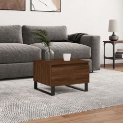 Table basse chêne marron 50x46x35 cm bois d'ingénierie 
