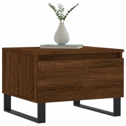 Table basse chêne marron 50x46x35 cm bois d'ingénierie 