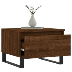 Table basse chêne marron 50x46x35 cm bois d'ingénierie 