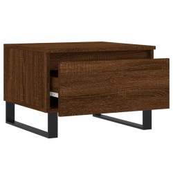 Table basse chêne marron 50x46x35 cm bois d'ingénierie 
