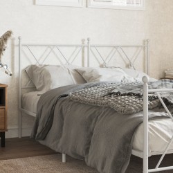 Tête de lit métal blanc 140 cm 