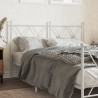 Tête de lit métal blanc 140 cm 